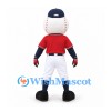Baseball Mascot Costume with Red Jersey and White Pants
