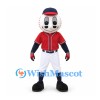 Baseball Mascot Costume with Red Jersey and White Pants