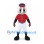Baseball Mascot Costume with Red Jersey and White Pants