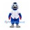 Bird Mascot Costume in Blue with White Baseball Shirt