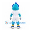 Monster Mascot Costume in Turquoise with White Sports Uniform