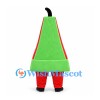 Watermelon Mascot Costume with Red Triangular Body and Green Rind