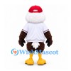 Eagle Mascot Costume with White Baseball Shirt and Red Cap