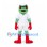 Frog Mascot Costume with White Baseball Uniform and Green Cap