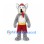 Wolf Mascot Costume in Gray with White Shirt and Red Shorts