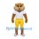 Beaver Mascot Costume with White Shirt and Yellow Pants