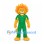 Lion Mascot Costume with Orange Sun Mane and Green Sports Uniform