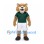 Lioness Mascot Costume with Green Sports Shirt and White Shorts