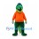 Crocodile Mascot Costume with Orange Hoodie and Blue Cap