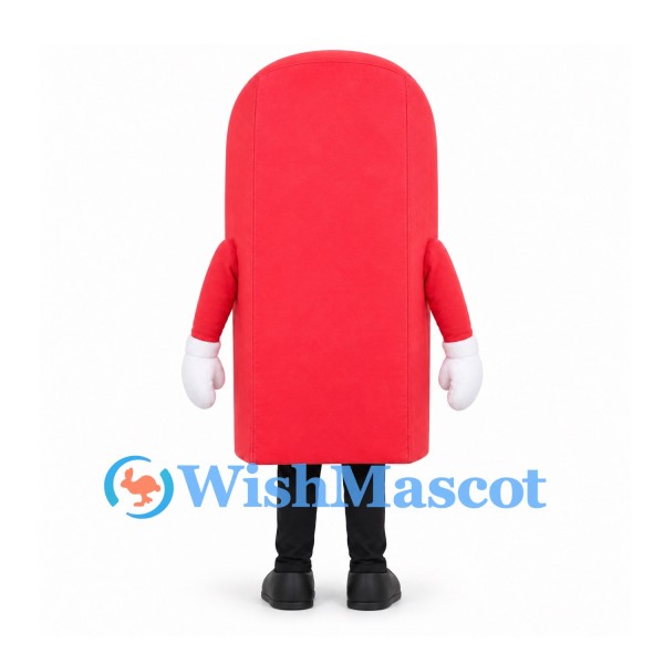 Mailbox Mascot Costume in Red with Large Smiling Face