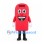 Mailbox Mascot Costume in Red with Large Smiling Face