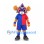 Monkey Mascot Costume with Red Blue Sports Outfit and Eye Mask