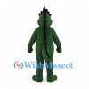 Dragon Mascot Costume in Dark Green with Red Black Striped Belly