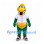 Dinosaur Mascot Costume in Green with Yellow Belly and White Baseball Shirt