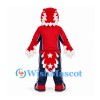 Eagle Mascot Costume in Red with Red Navy Tracksuit