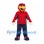 Eagle Mascot Costume in Red with Red Navy Tracksuit