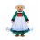 Woman Mascot Costume with Green Dress and White Apron
