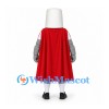 Knight Mascot Costume with White Helmet and Red Cross