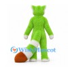 Red Panda Mascot Costume in Green with White Chest and Ringed Tail