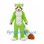 Red Panda Mascot Costume in Green with White Chest and Ringed Tail