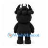 Monster Mascot Costume in Black with Multiple Curled Horns