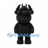 Monster Mascot Costume in Black with Multiple Curled Horns