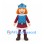 Knight Mascot Costume with Blue Helmet and Scale Pattern Tunic