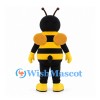 Bee Mascot Costume with Black Yellow Stripes and Orange Wings