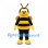 Bee Mascot Costume with Black Yellow Stripes and Orange Wings