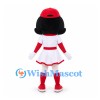 Girl Mascot Costume in Red and White Baseball Dress