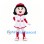 Girl Mascot Costume in Red and White Baseball Dress