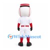 Baseball Character Mascot Costume with Mustache and White Uniform