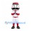 Baseball Character Mascot Costume with Mustache and White Uniform