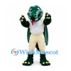 Dragon Mascot Costume in Dark Green with Cream Trousers and Wings