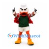 Duck Mascot Costume in Plaid Jacket and Dark Green Shirt