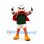 Duck Mascot Costume in Plaid Jacket and Dark Green Shirt