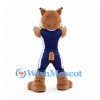 Cougar Mascot Costume in Navy Sports Uniform