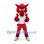Bull Mascot Costume in Red with White Sports Shirt