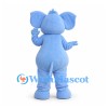 Elephant Mascot Costume in Light Blue with Large Ears