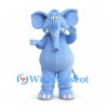 Elephant Mascot Costume in Light Blue with Large Ears
