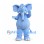Elephant Mascot Costume in Light Blue with Large Ears