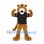 Cougar Mascot Costume in Brown with Black Sports Shirt
