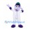 Gorilla Mascot Costume in Purple with White Baseball Uniform