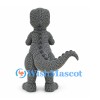 Lizard Mascot Costume in Gray with Cream Belly and Long Tail