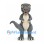 Lizard Mascot Costume in Gray with Cream Belly and Long Tail