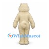 Terrier Dog Mascot Costume in White with Fluffy Fur