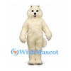 Terrier Dog Mascot Costume in White with Fluffy Fur