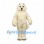 Terrier Dog Mascot Costume in White with Fluffy Fur