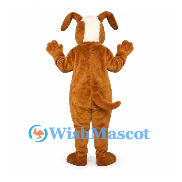 Dog Mascot Costume in Tan with White Muzzle and Belly
