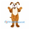 Dog Mascot Costume in Tan with White Muzzle and Belly